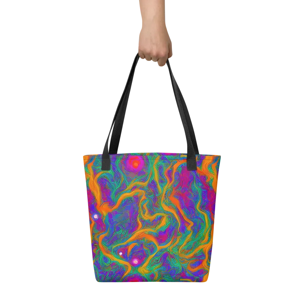 Neon Terrain on Tote Bag — Front