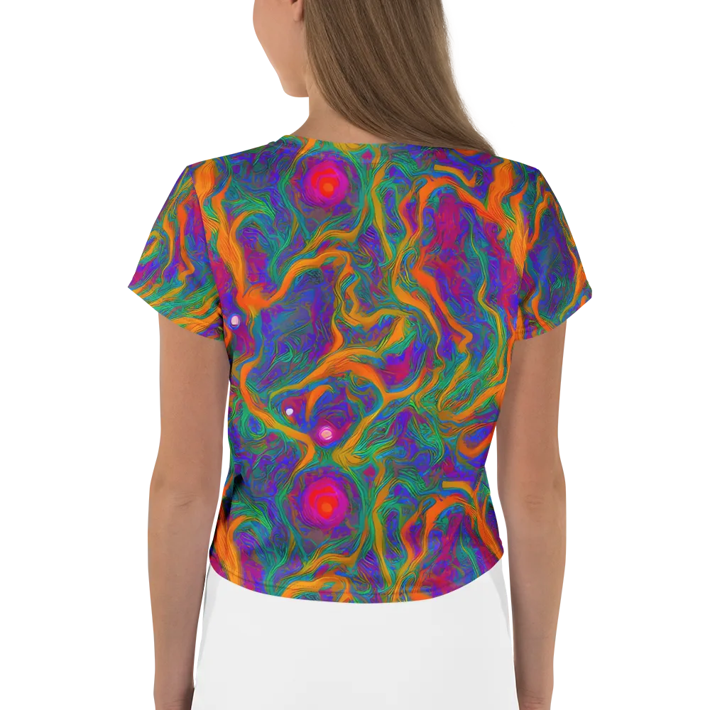 Neon Terrain on Crop Tee — Back