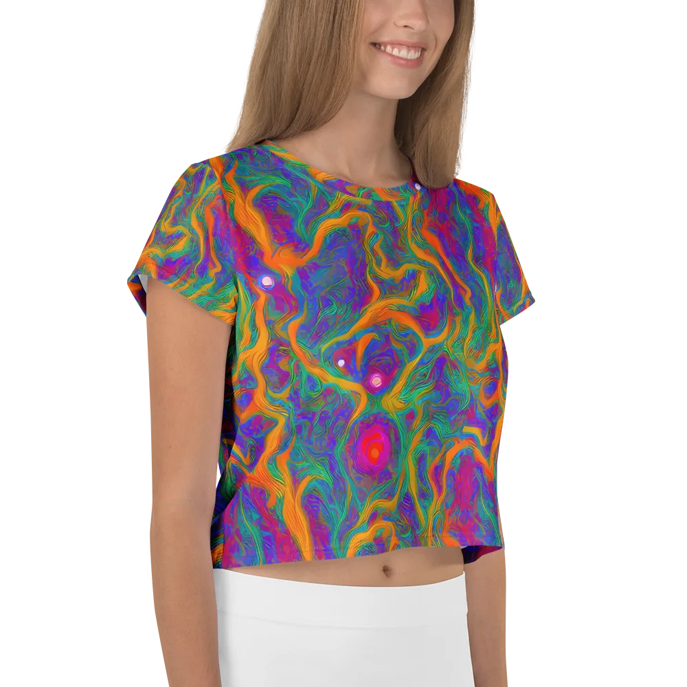 Neon Terrain on Crop Tee — Right