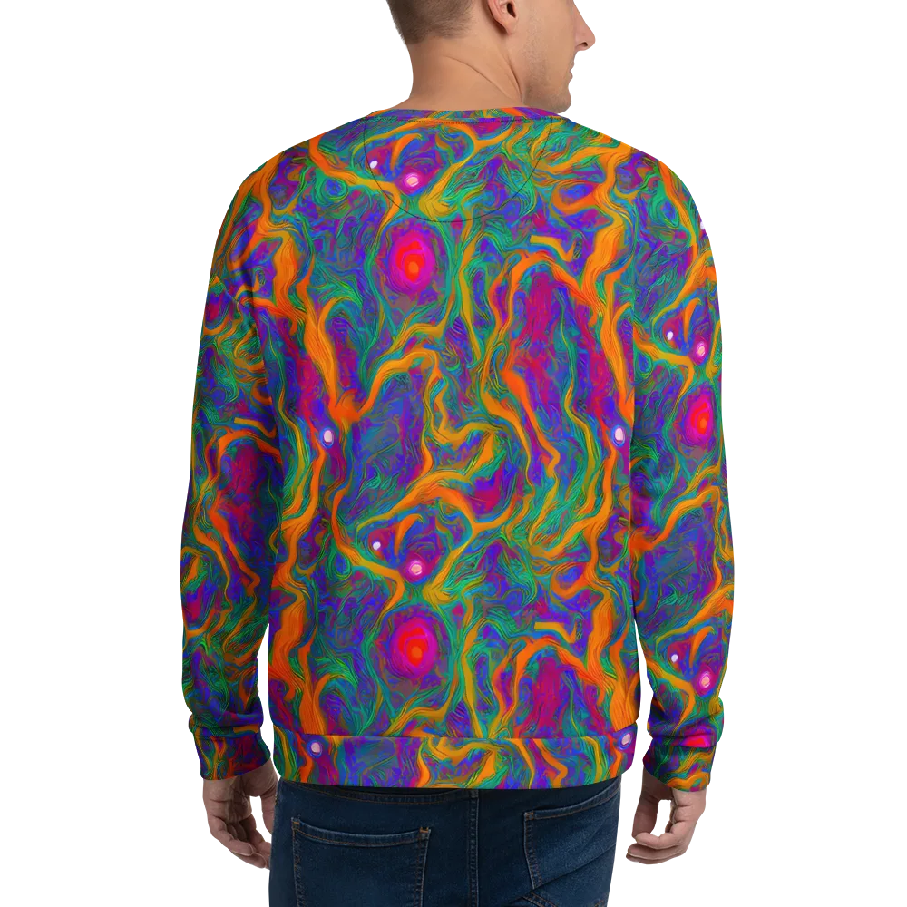 Neon Terrain on Sweatshirt — Back