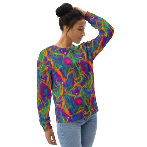 Neon Terrain on a Sweatshirt