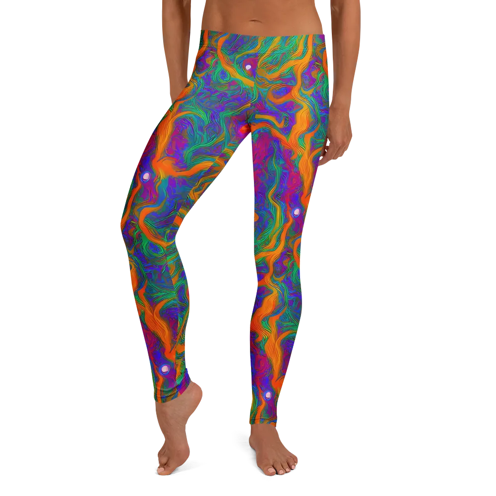 Neon Terrain on Leggings — Front
