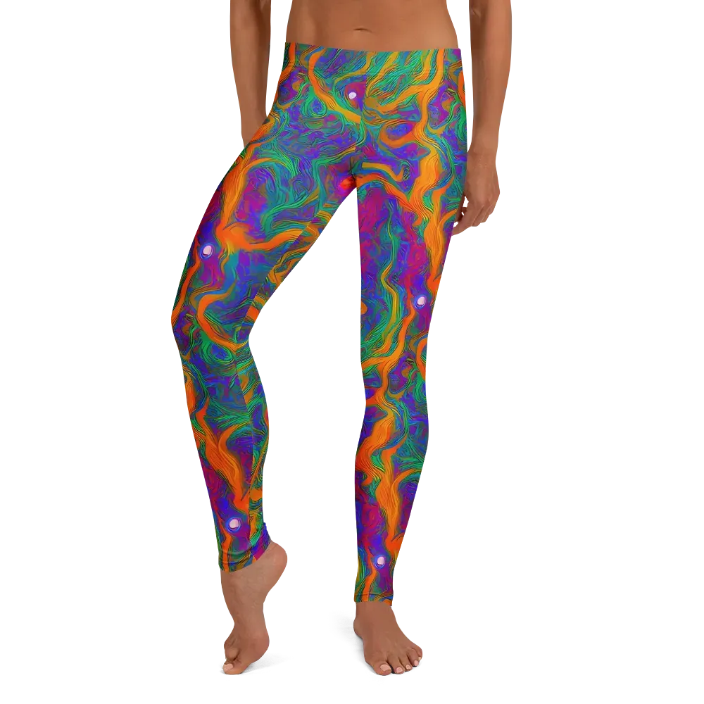 Neon Terrain on Leggings — Front