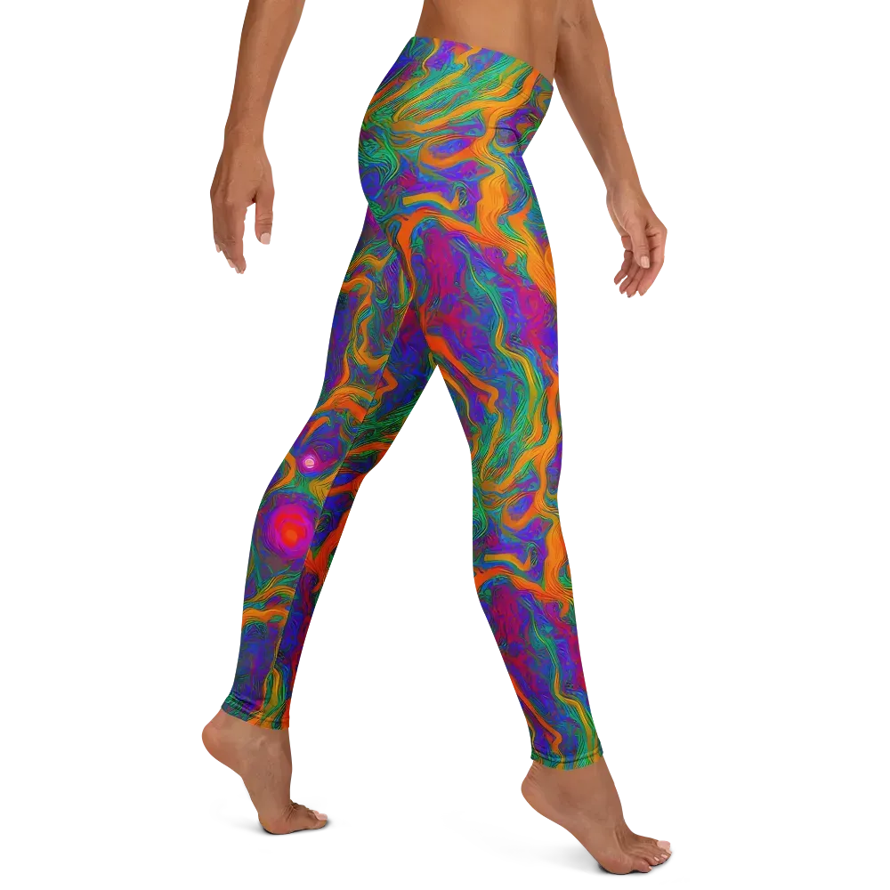 Neon Terrain on Leggings — Right