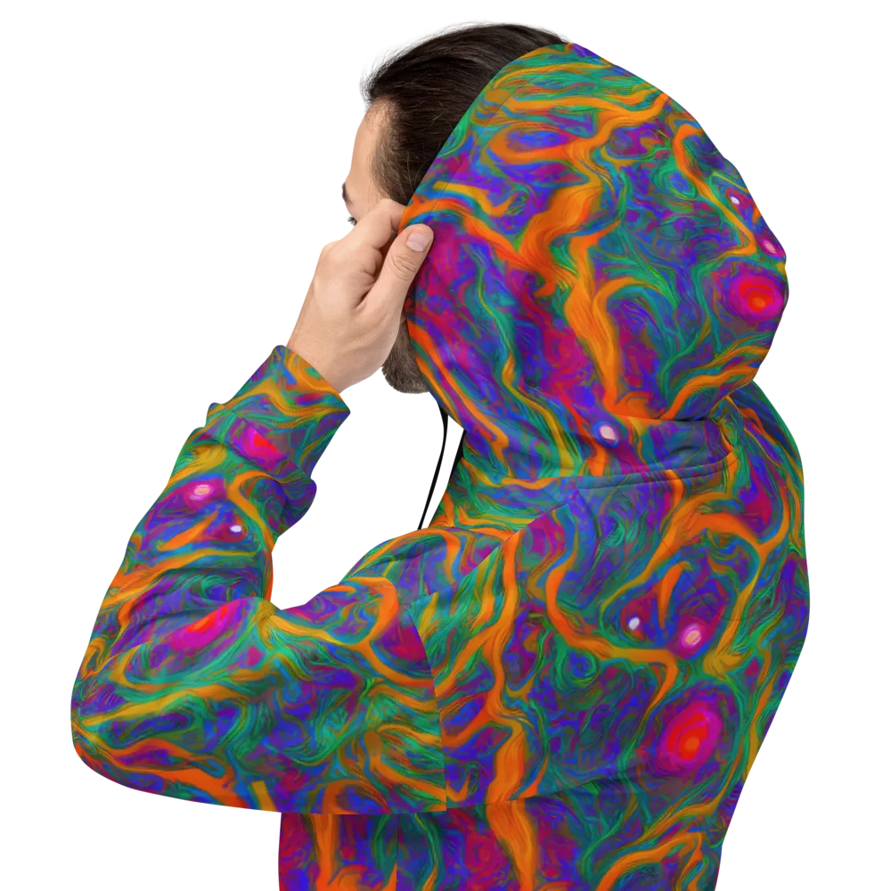 Neon Terrain on Hoodie — Back