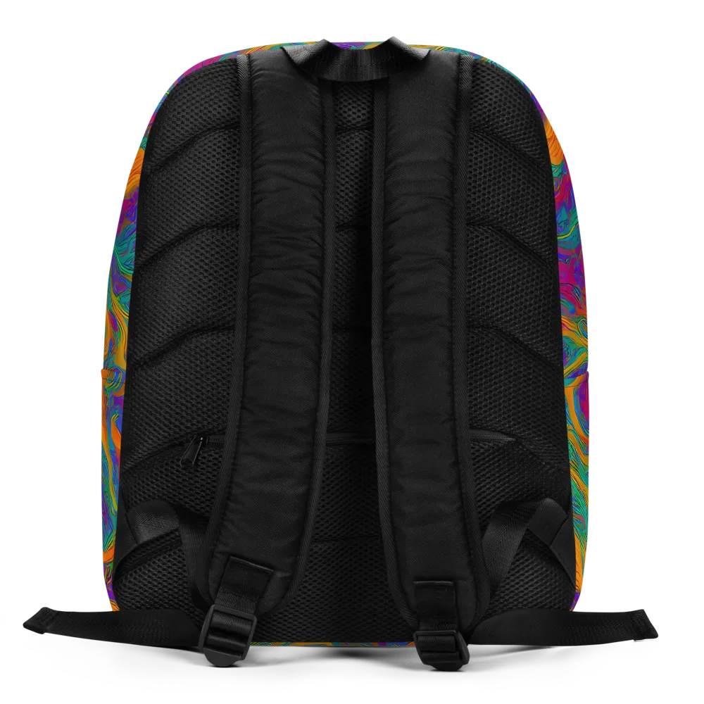 Neon Terrain on Minimalist Backpack — Back