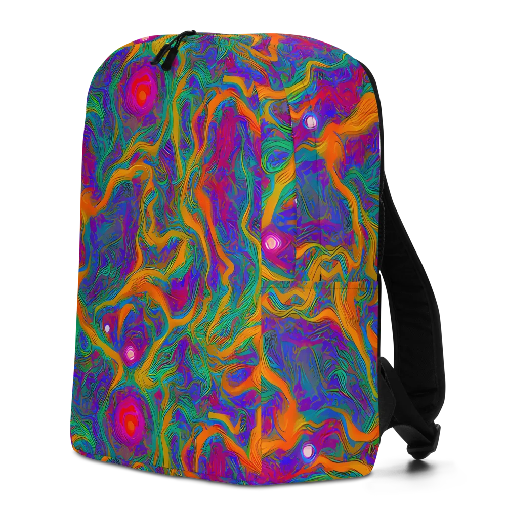 Neon Terrain on Minimalist Backpack — Left