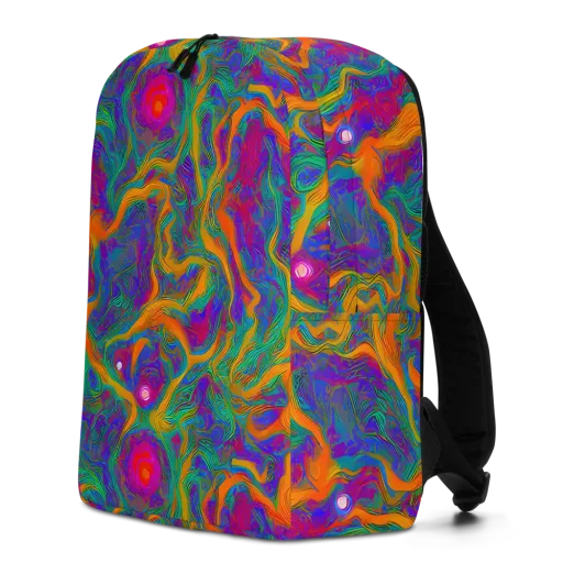 Neon Terrain on a Minimalist Backpack
