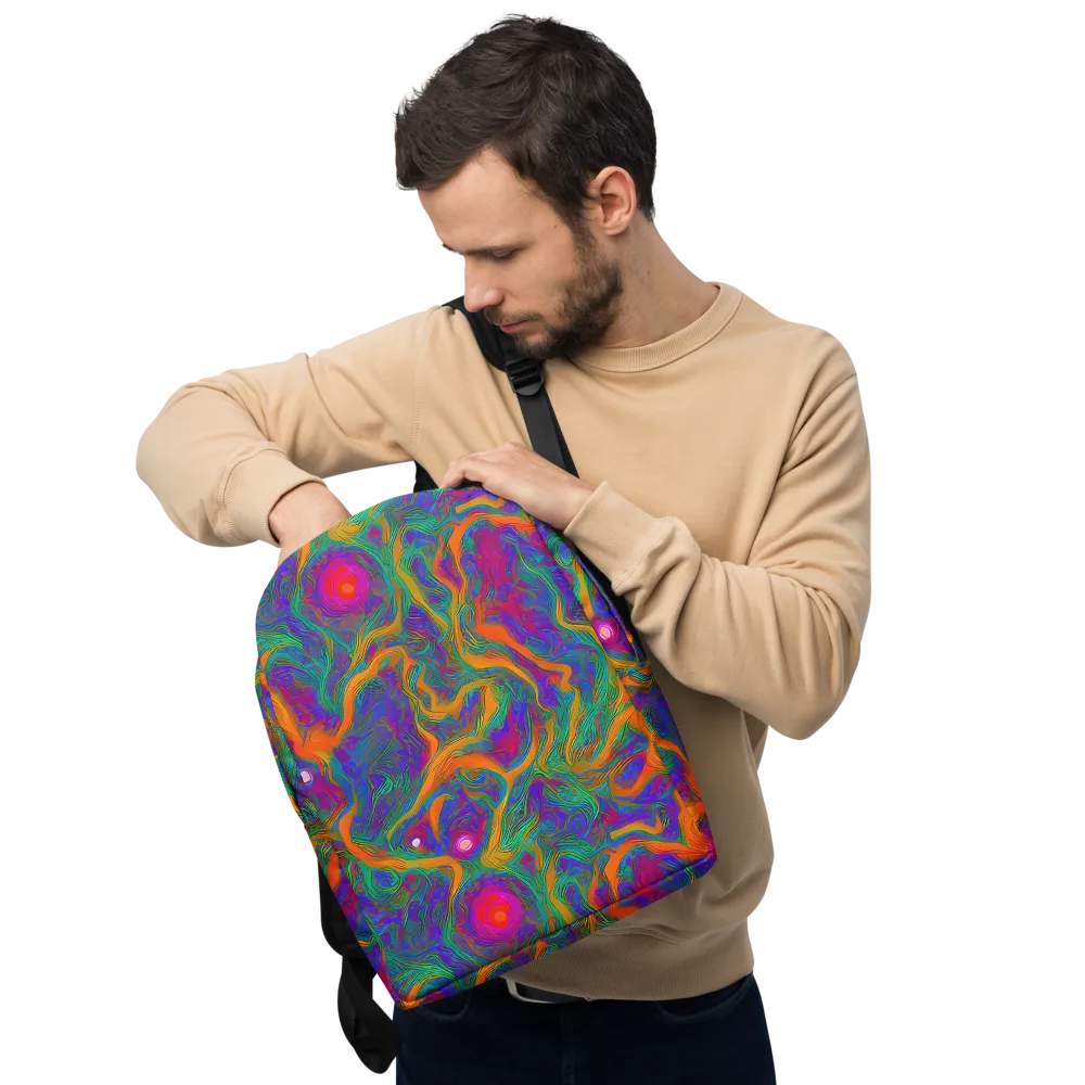 Neon Terrain on Minimalist Backpack — Front