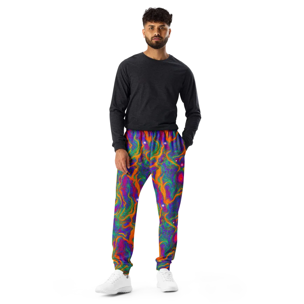 Neon Terrain on Men's Joggers — Front