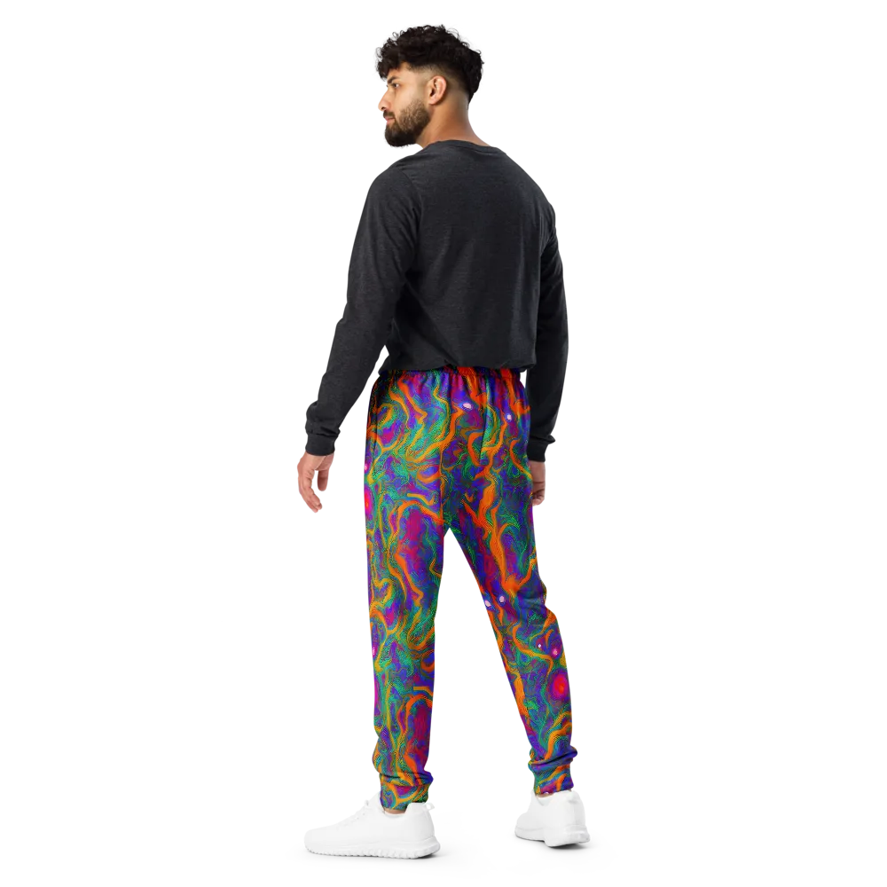 Neon Terrain on Men's Joggers — Back