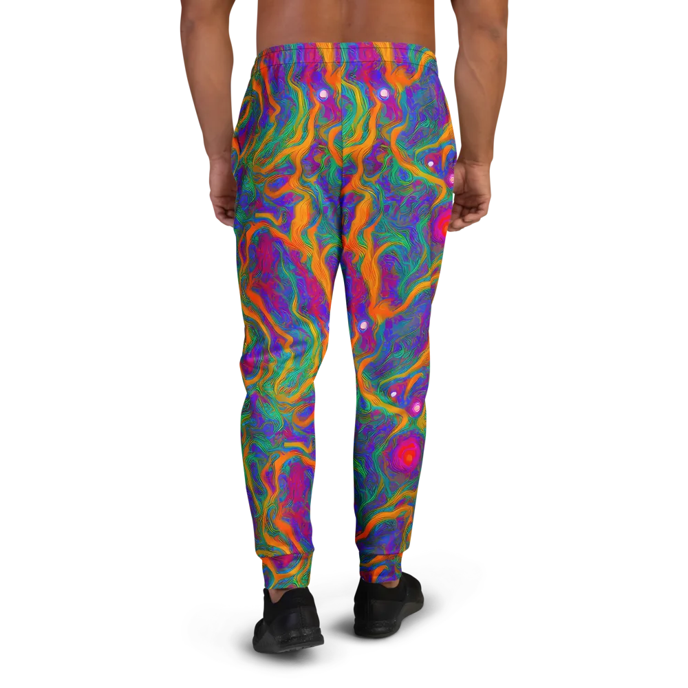 Neon Terrain on Men's Joggers — Back