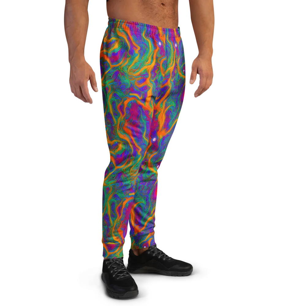 Neon Terrain on Men's Joggers — Right