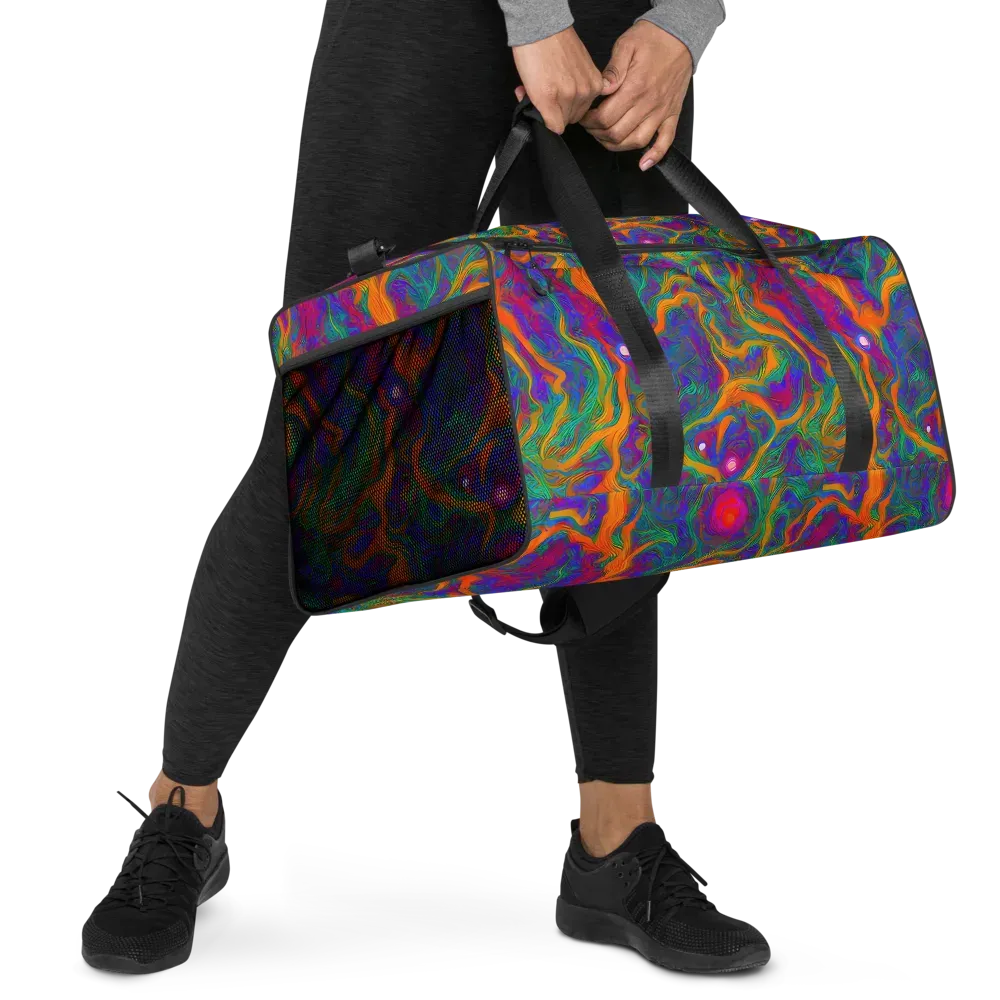 Neon Terrain on Duffle Bag — Right Front