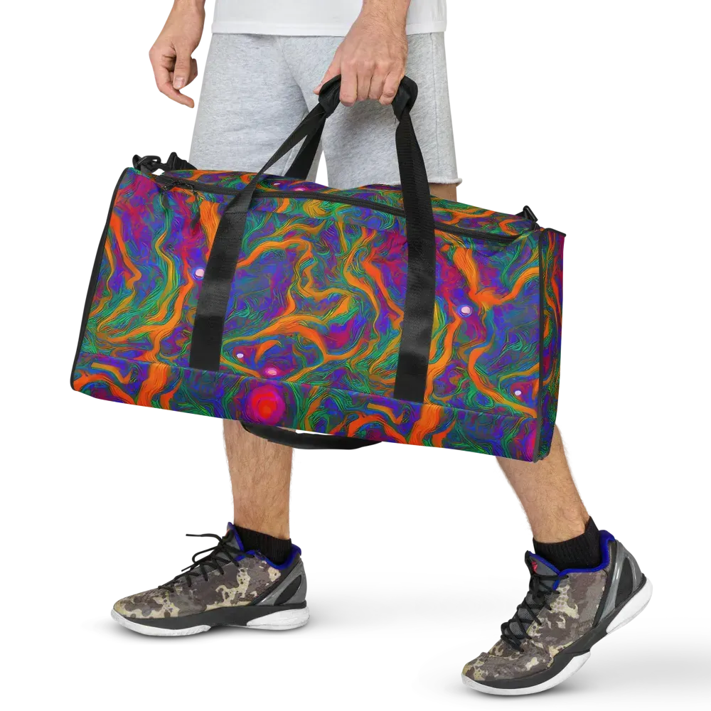 Neon Terrain on Duffle Bag — Front