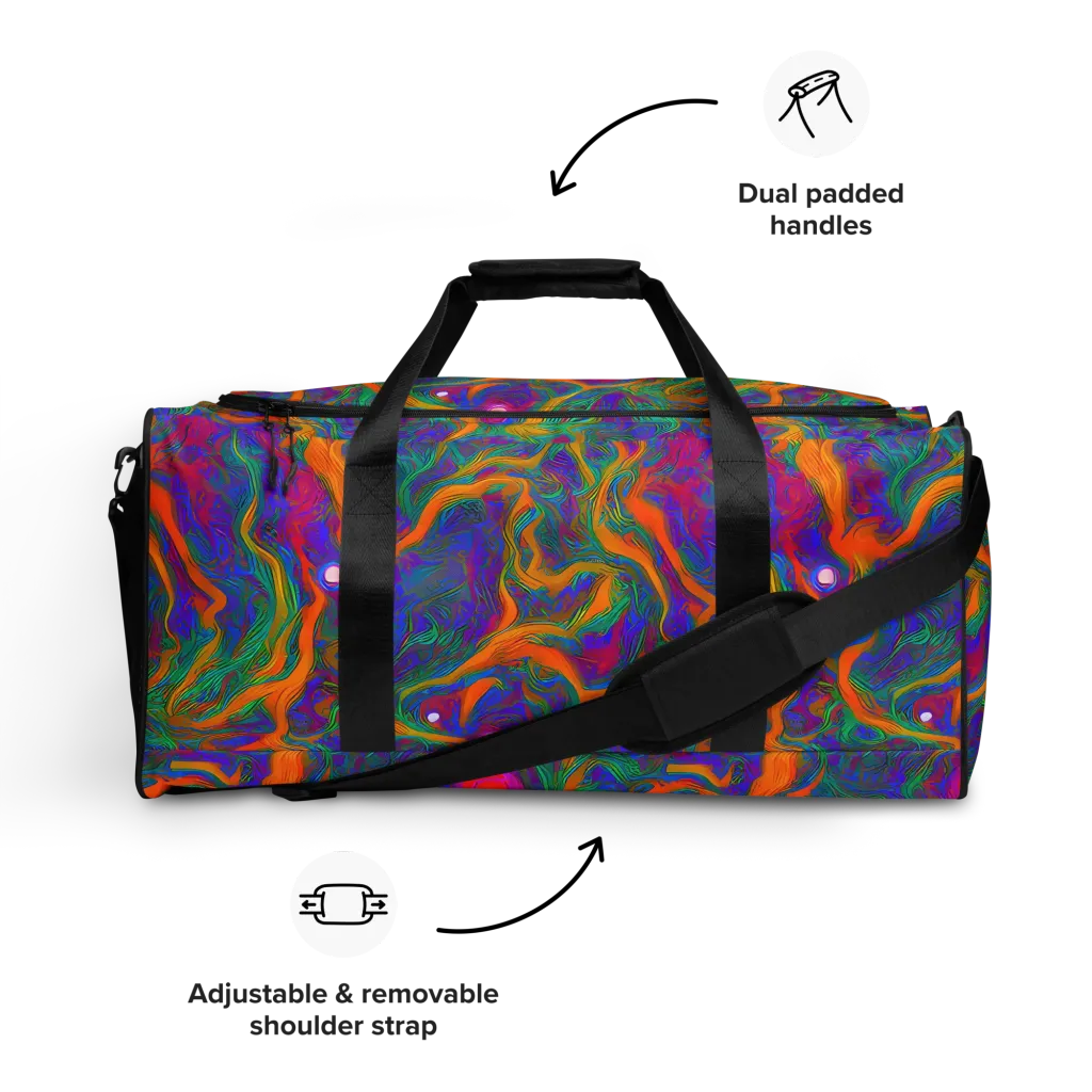 Neon Terrain on Duffle Bag — Front