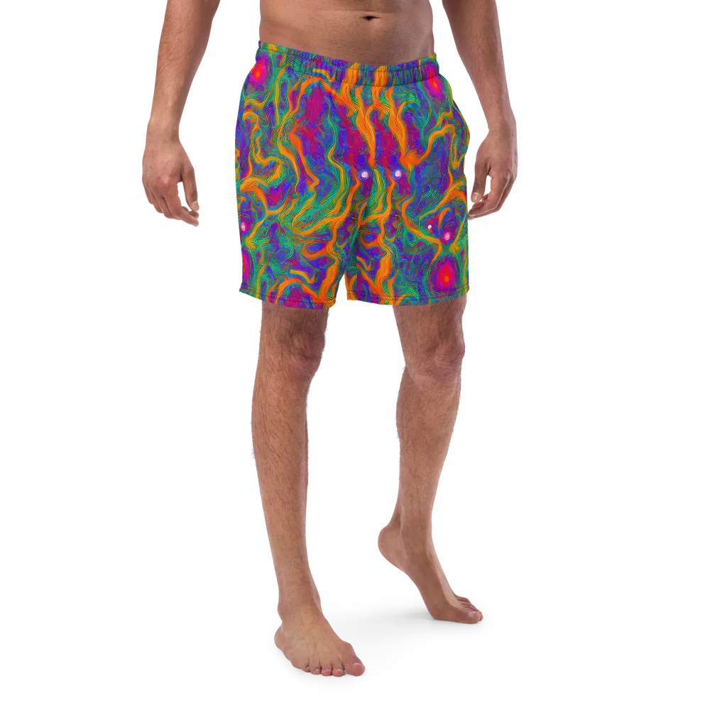 Neon Terrain on Swim Trunks — Front