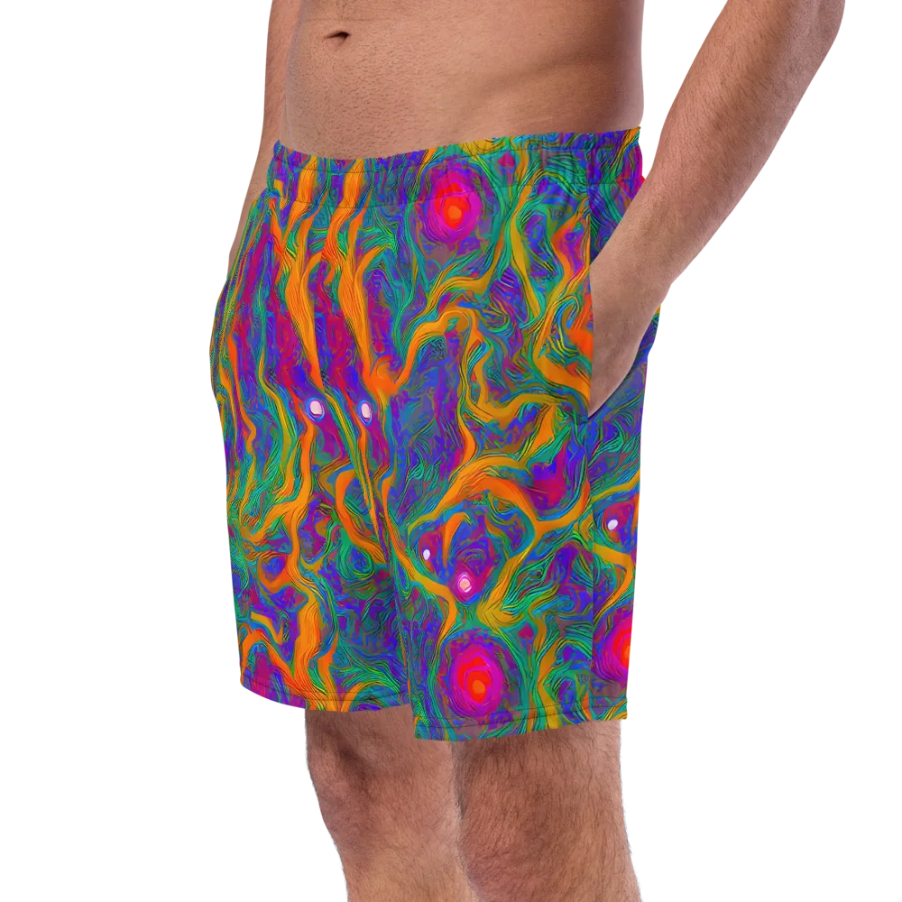 Neon Terrain on Swim Trunks — Left Front
