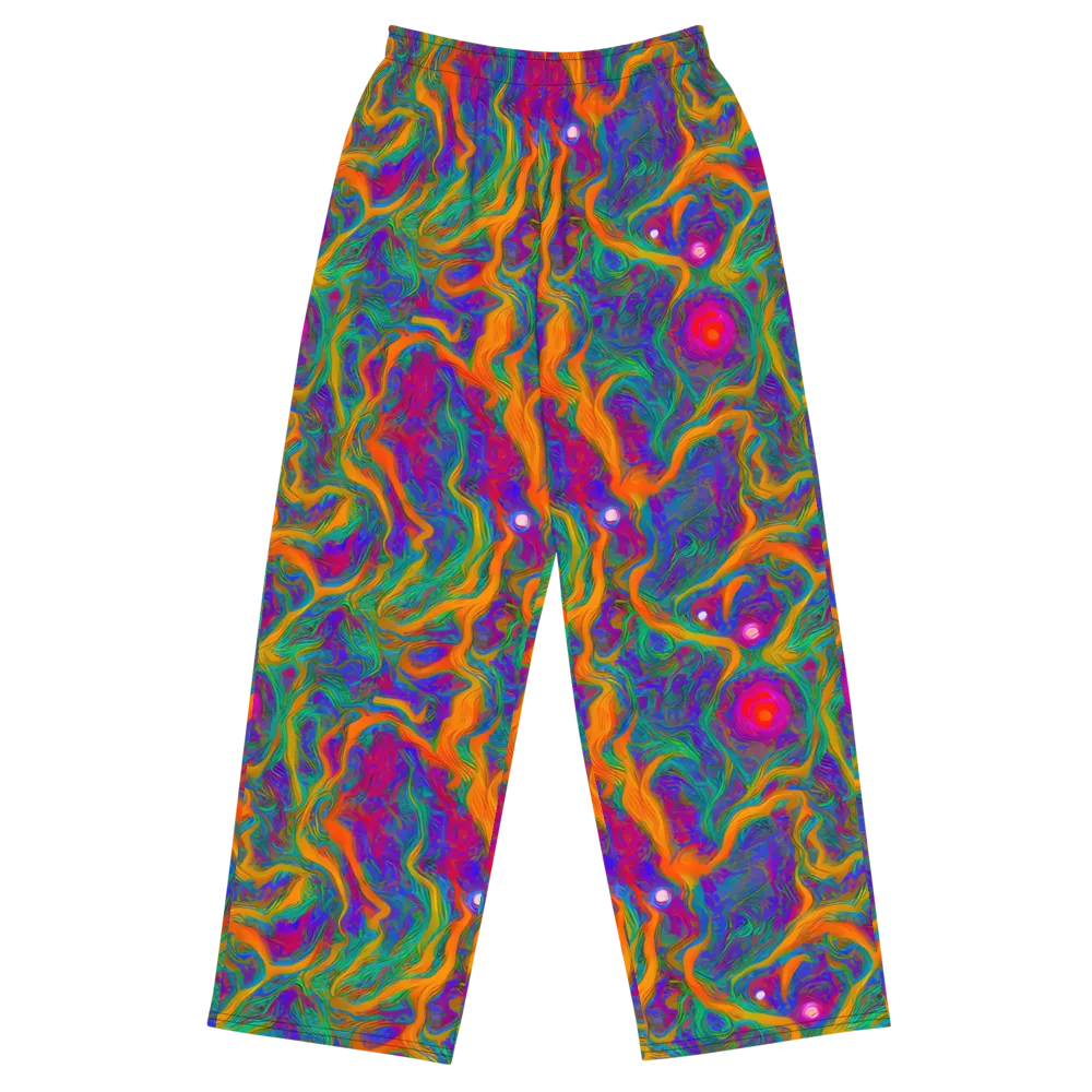 Neon Terrain on Wide-Leg Pants — Front