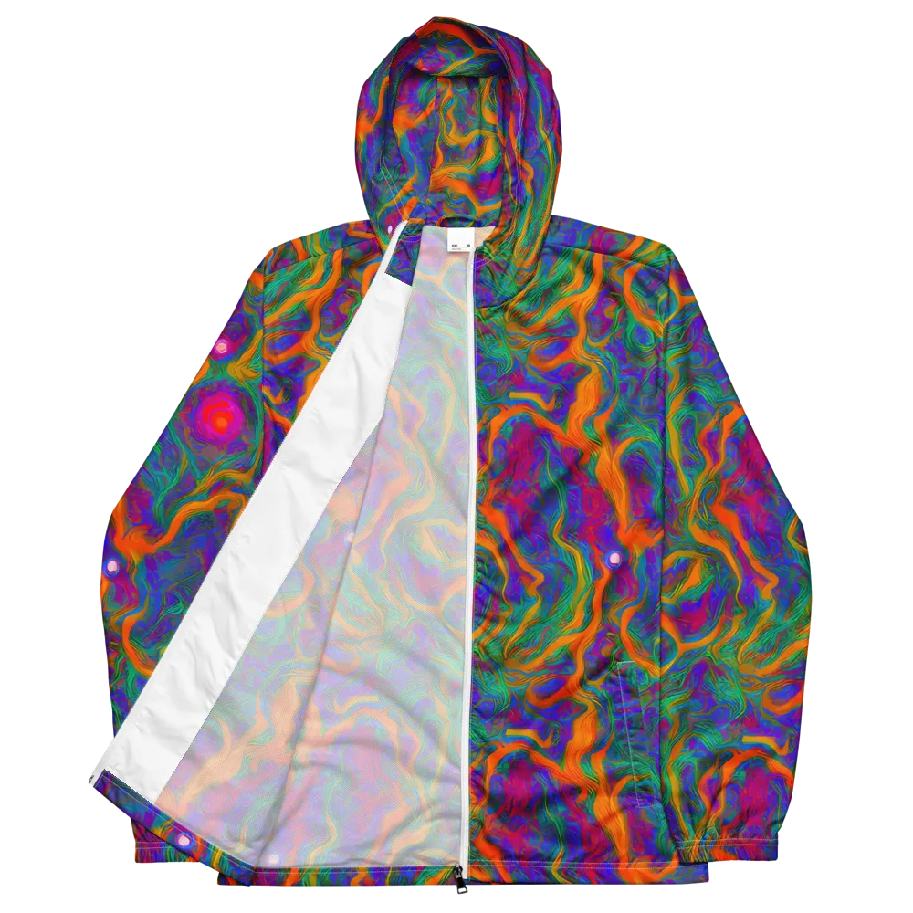 Neon Terrain on Men's Windbreaker — Front
