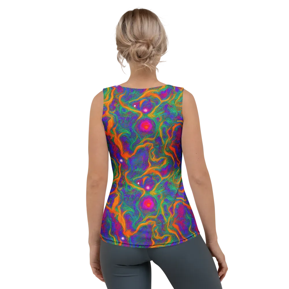 Neon Terrain on Women's Tank Top — Back