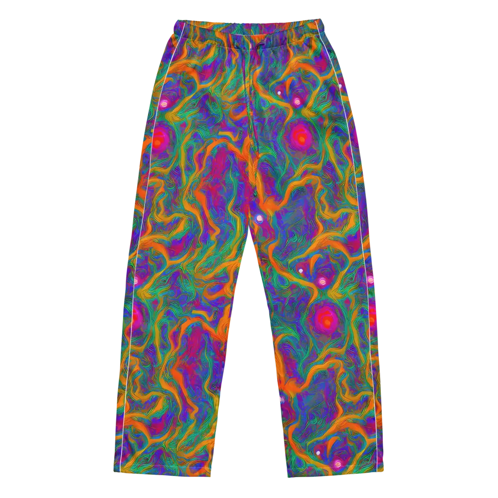 Neon Terrain on Women's Pajama Pants — Front