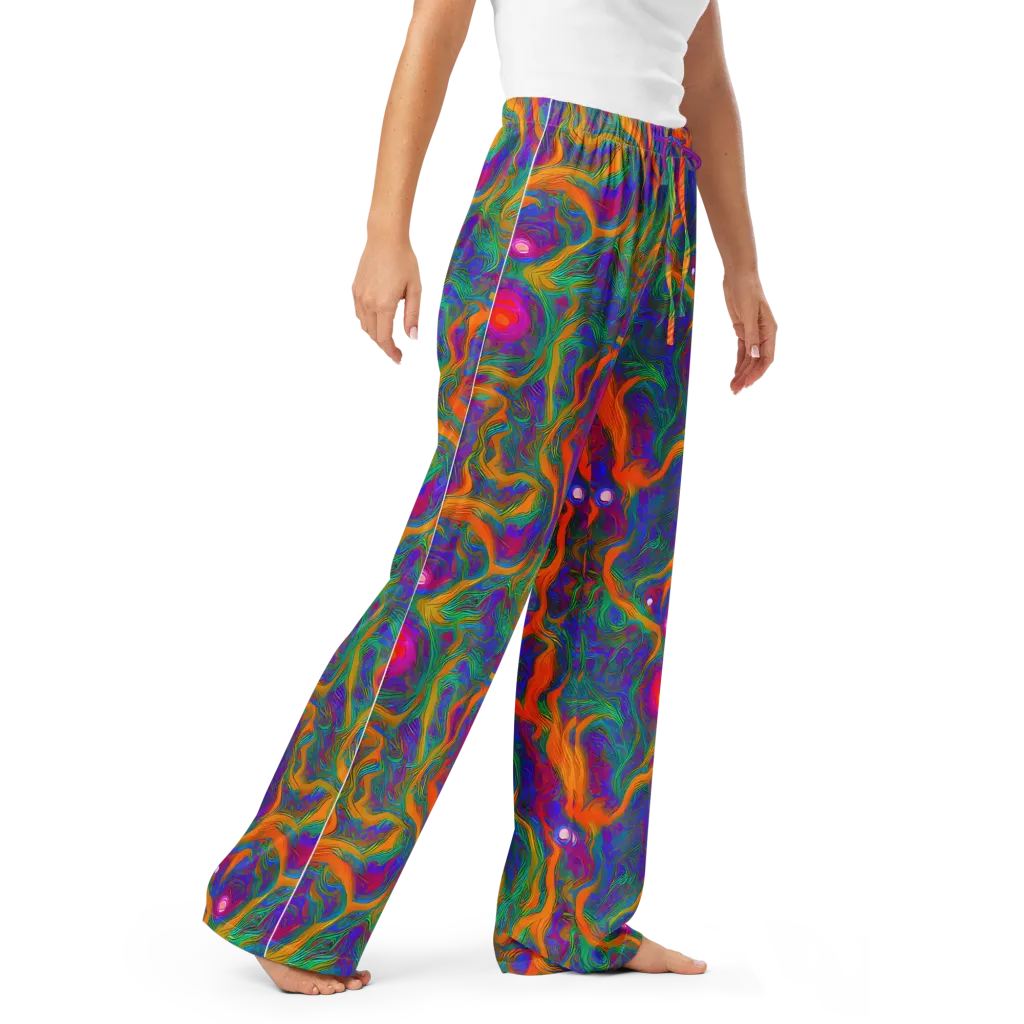 Neon Terrain on Women's Pajama Pants — Right Front