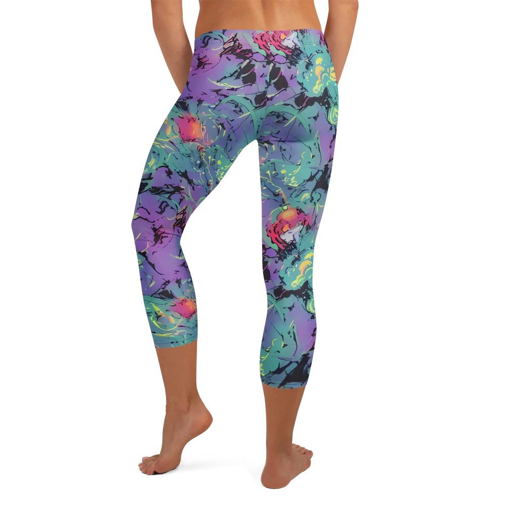 Dreamwave Flux on Capri Leggings — Back