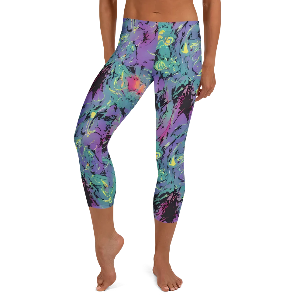 Dreamwave Flux on Capri Leggings — Front
