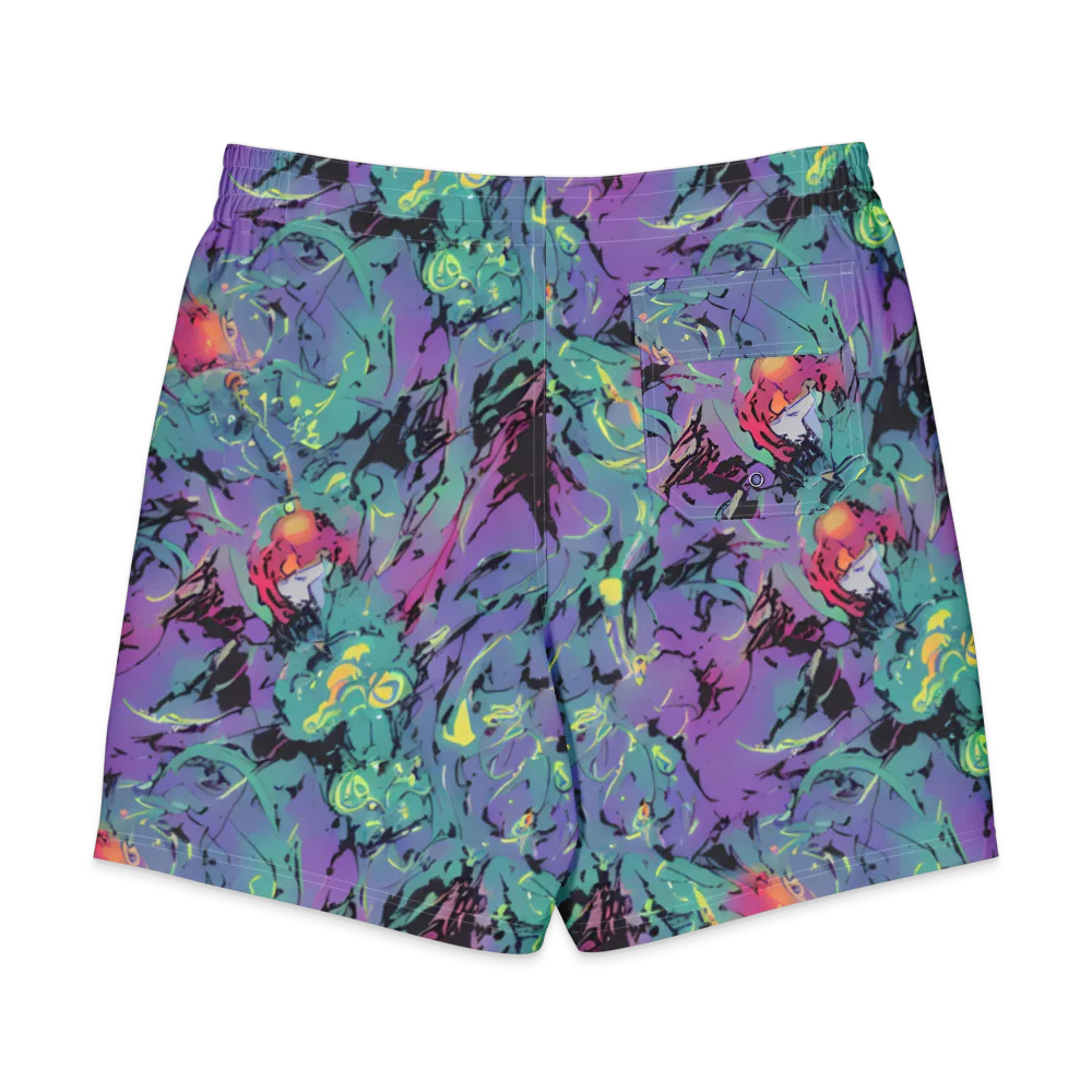 Dreamwave Flux on Men's Board Shorts — Back