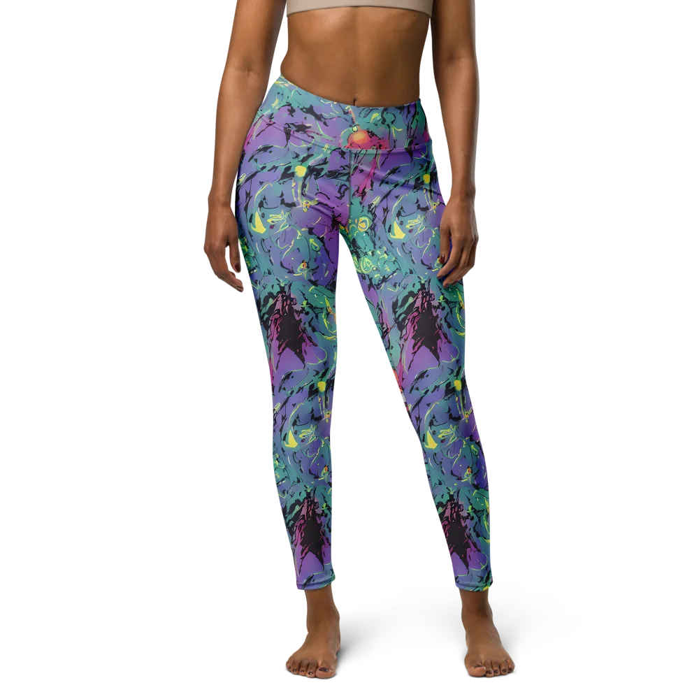 Dreamwave Flux on Yoga Leggings — Front
