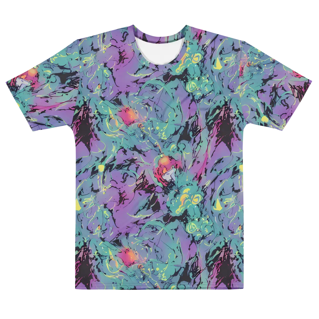 Dreamwave Flux on Men's Cotton Crew Neck T-Shirt — Front