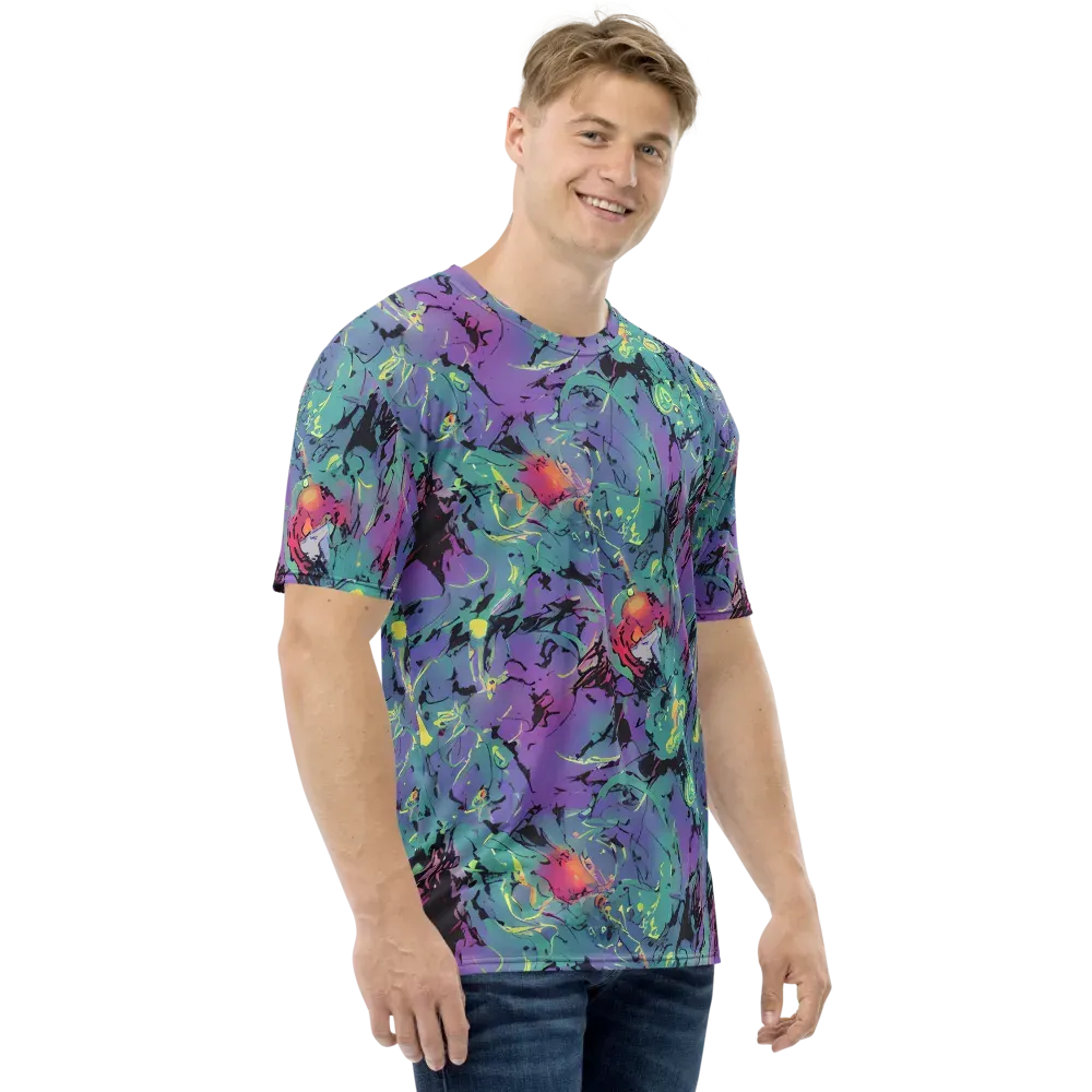 Dreamwave Flux on Men's Crew Neck T-Shirt — Right