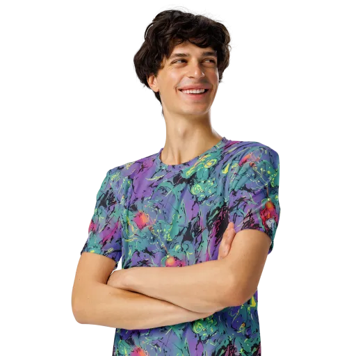 Dreamwave Flux on a Men's Crew Neck T-Shirt