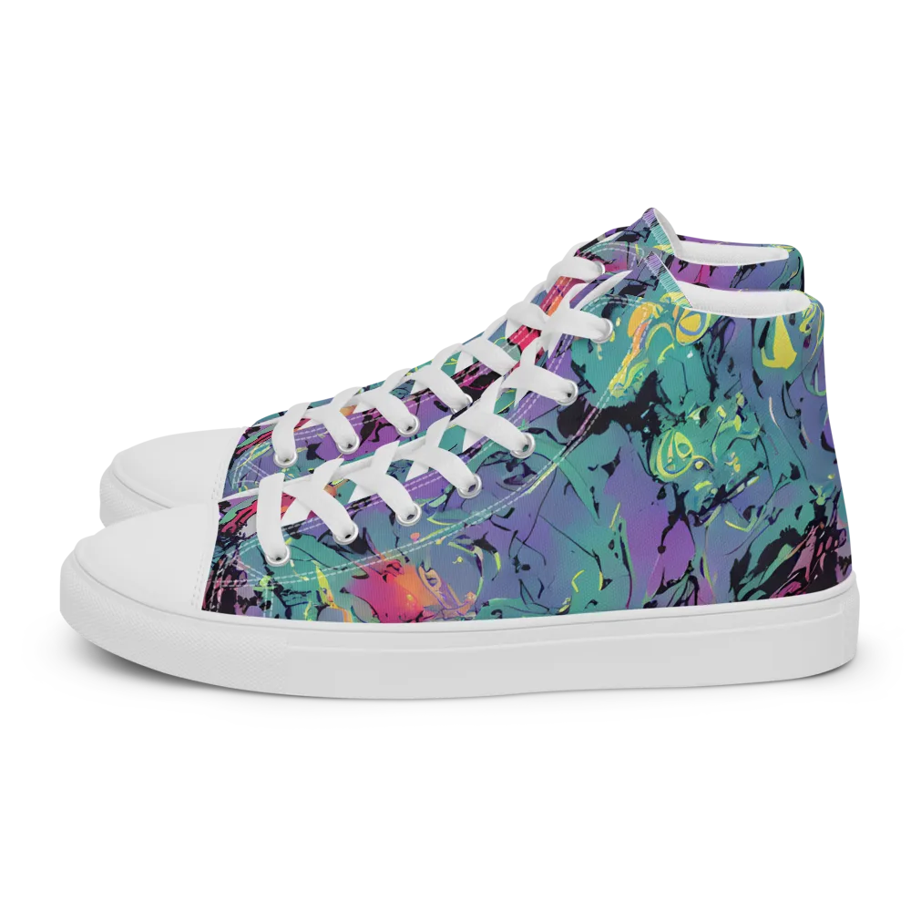 Dreamwave Flux on Men's High Top Canvas Shoes — Left