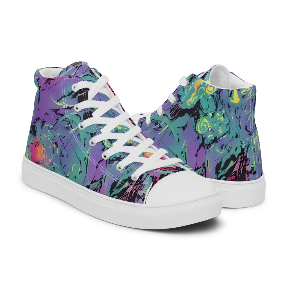 Dreamwave Flux on Men's High Top Canvas Shoes — Right