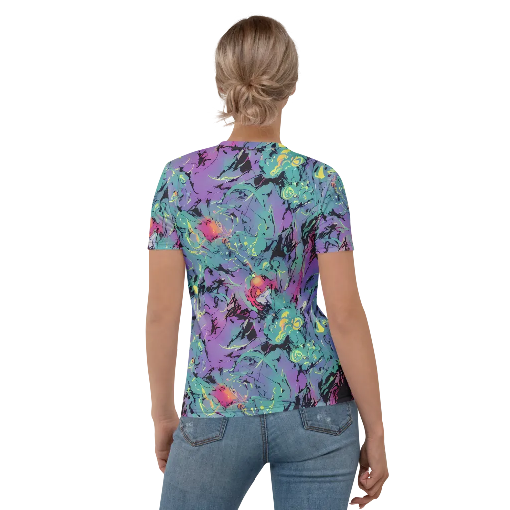 Dreamwave Flux on Women's Crew Neck T-Shirt — Back
