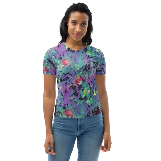 Dreamwave Flux on a Women's Crew Neck T-Shirt