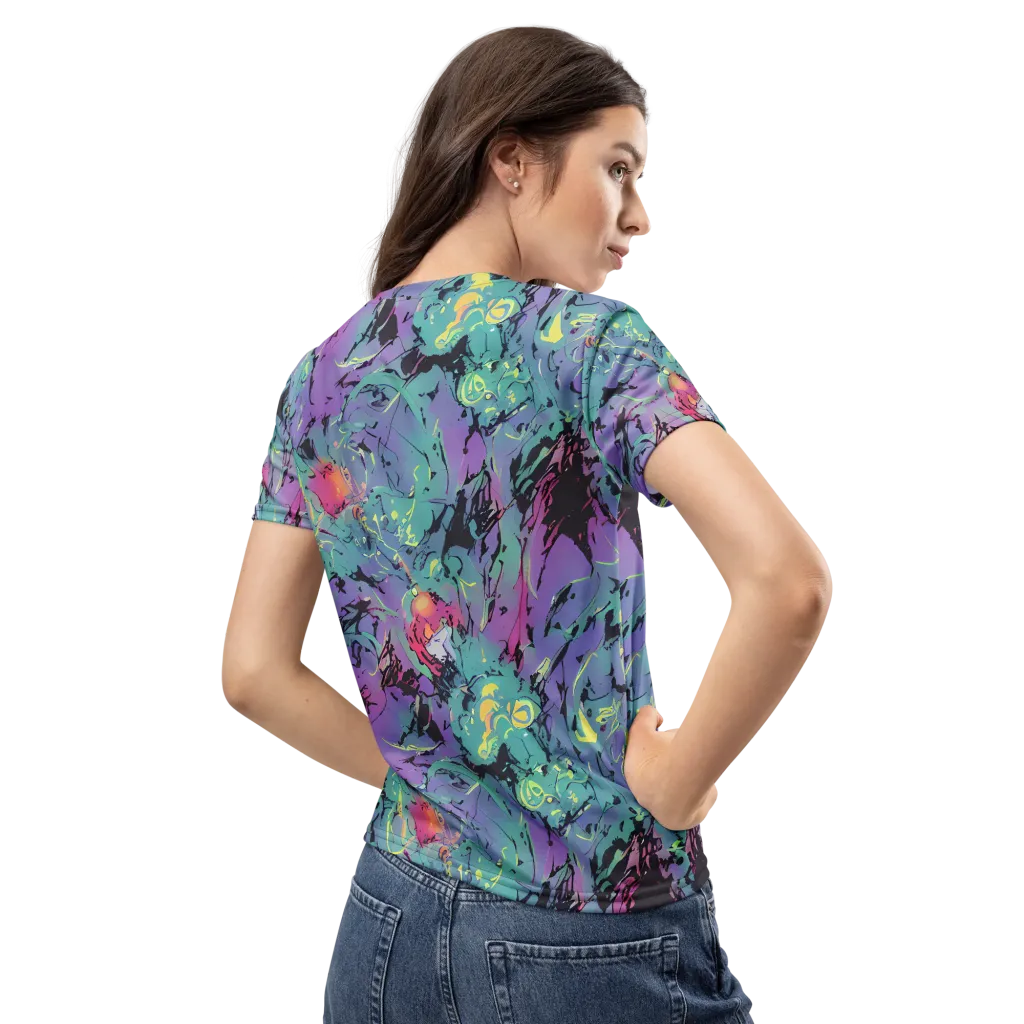 Dreamwave Flux on Women's Crew Neck T-Shirt — Back