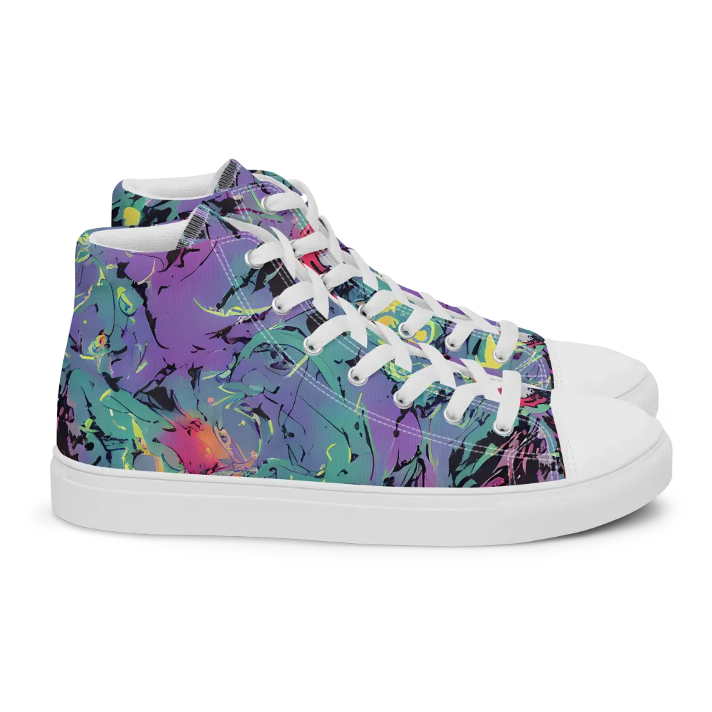 Dreamwave Flux on Women's High Top Canvas Shoes — Right