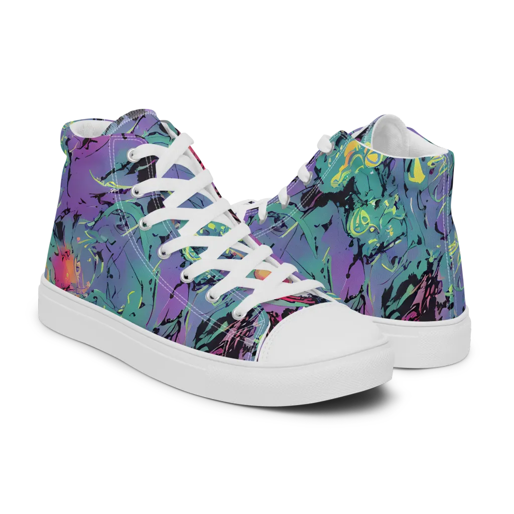 Dreamwave Flux on Women's High Top Canvas Shoes — Right