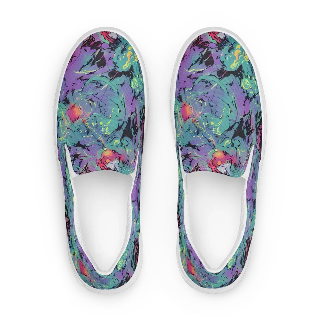 Dreamwave Flux on Men's Slip-On Canvas Shoes — Front