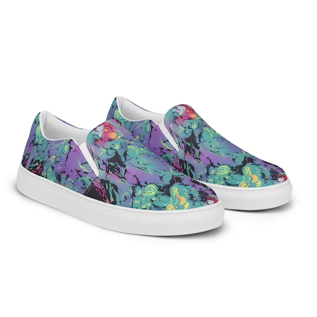 Dreamwave Flux on Men's Slip-On Canvas Shoes — Right Front