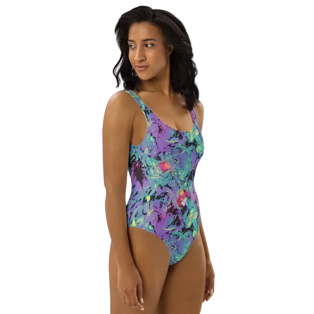 Dreamwave Flux on One-Piece Swimsuit — Right