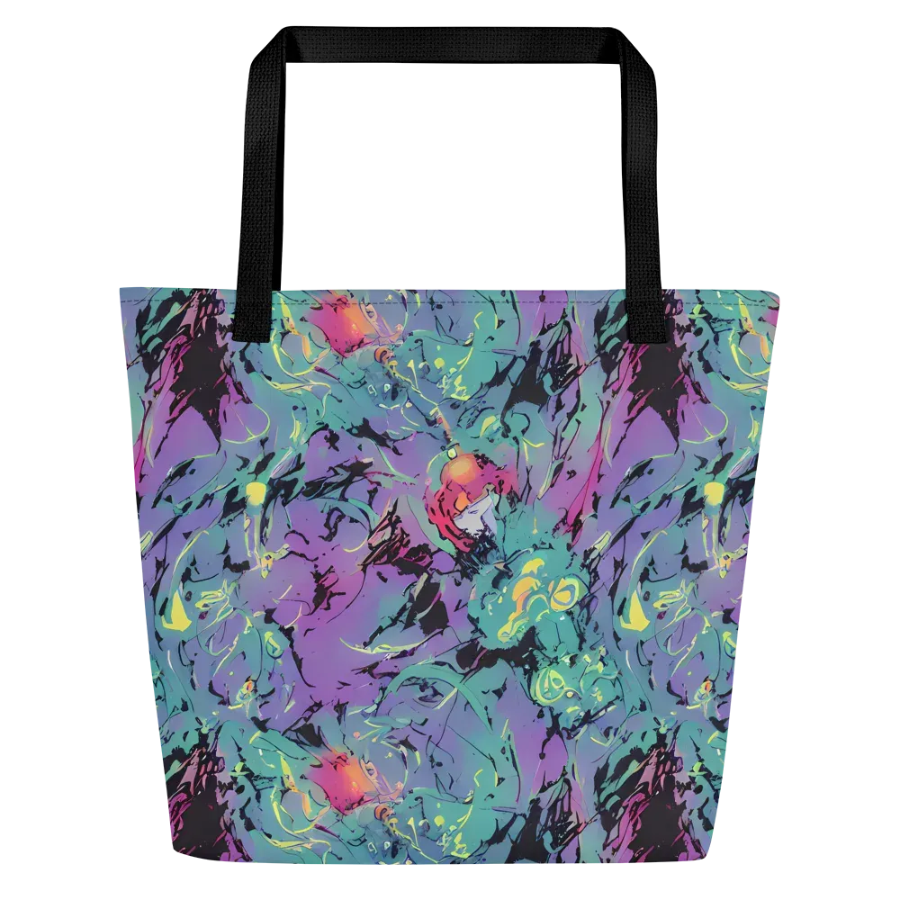 Dreamwave Flux on Large Tote Bag W/ Pocket — Front