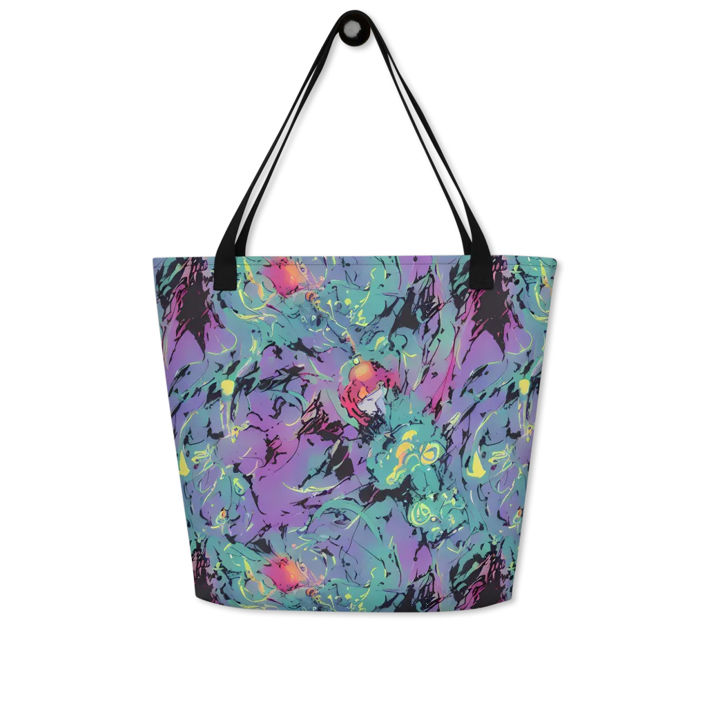 Dreamwave Flux on Large Tote Bag W/ Pocket — Front