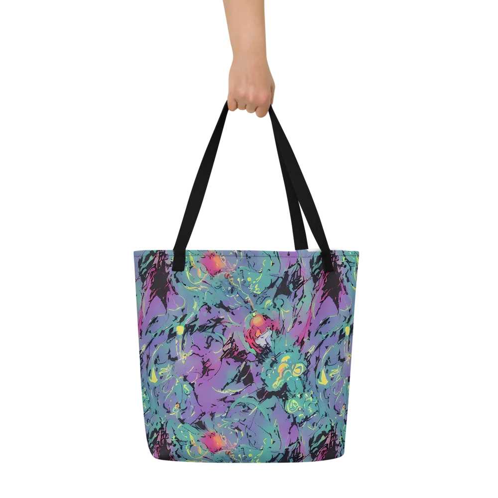 Dreamwave Flux on Large Tote Bag W/ Pocket — Front