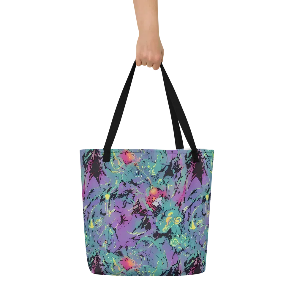 Dreamwave Flux on Large Tote Bag W/ Pocket — Front