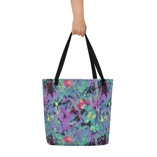 Dreamwave Flux on a Large Tote Bag W/ Pocket