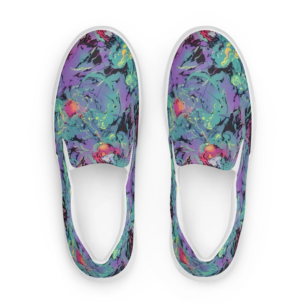Dreamwave Flux on Women's Slip-On Canvas Shoes — Front